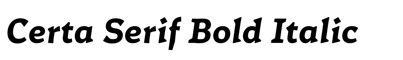 Certa Serif Bold Italic